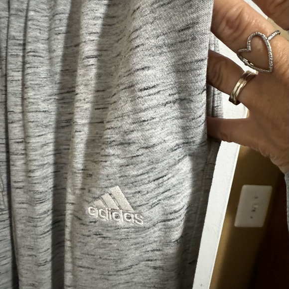 Men’s Size large Adidas Sweat Pants~gray and black hardly work Cuff bottom ankle - Picture 7 of 7